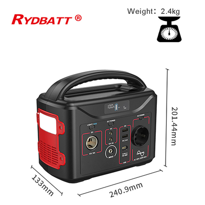 De krachtcentrale van Ryder Portable, de Batterijsteun van 320Wh LiFePO4, AC van de de sinusgolf van 220V 200W Zuivere Afzet, PD 45W input USB-c